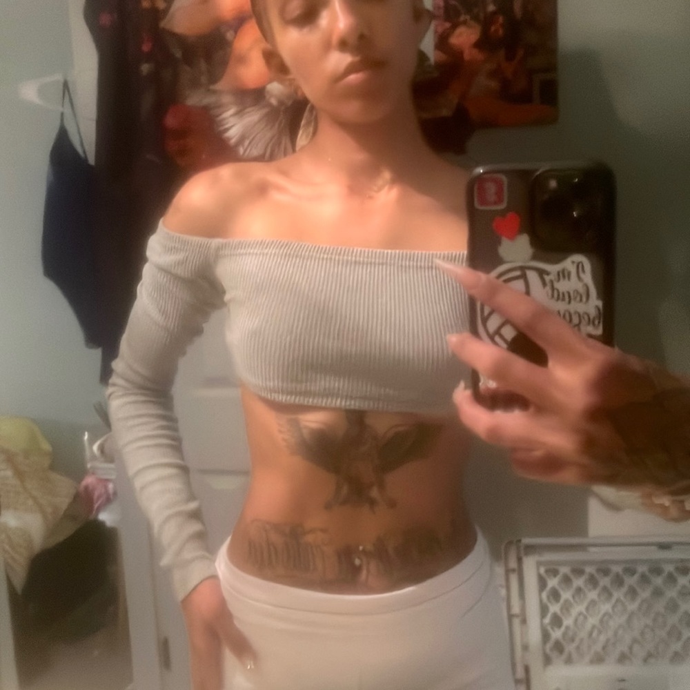 Grey crop top
